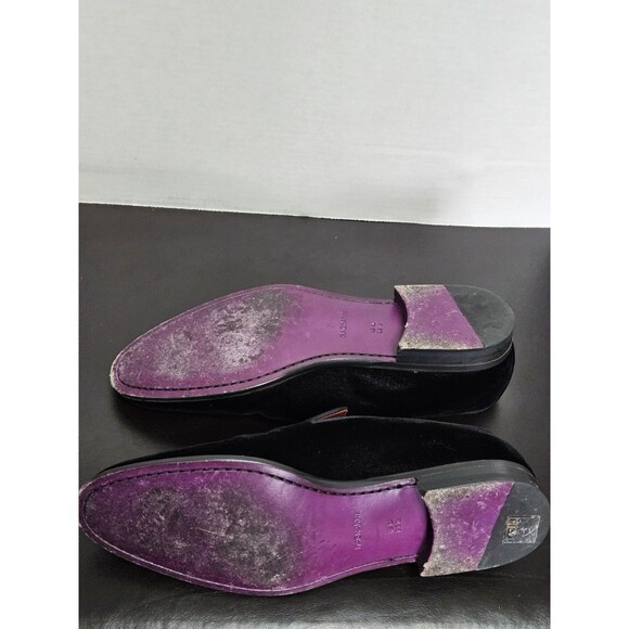 Sz 9.5 MAGNANNI Dorio Venetian Velvet Loafer Black Mens MSRP $425 main image 7